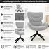 MCW Loungestuhl Q53 drehbar, Chenille 420g/m², dunkelgrau (101454)
