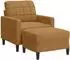 vidaXL Sessel mit Hocker, Samt, braun, 60cm (3278264)