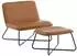 Venture Home X Sessel mit Hocker, Kunstleder, braun (15029-438)
