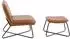 Venture Home X Sessel mit Hocker, Kunstleder, braun (15029-438)