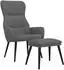 vidaXL Relaxsessel mit Hocker, Stoff, hellgrau (3097429)