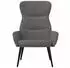 vidaXL Relaxsessel mit Hocker, Stoff, hellgrau (3097429)