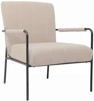 Svita KYLE Loungesessel mit Armlehnen, Stoffbezug, beige (98478)