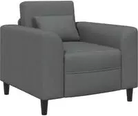 vidaXL Sessel Dunkelgrau Stoff