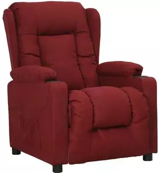 vidaXL Relaxsessel mit 2 Getränkehaltern, weinrot, Stoff (339051)