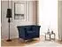 S-Style Möbel Chesterfield-Sessel Whitby Samt marineblau, goldene Füße