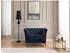 S-Style Möbel Chesterfield-Sessel Whitby Samt marineblau, goldene Füße