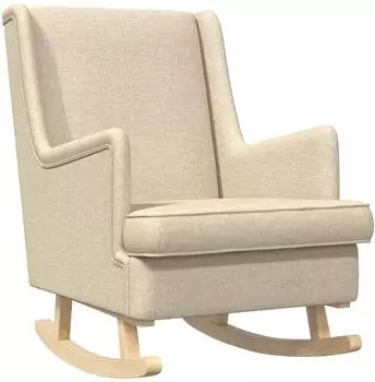 vidaXL Schaukelstuhl Stoff, creme (62x80x85cm)