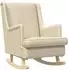 vidaXL Schaukelstuhl Stoff, creme (62x80x85cm)