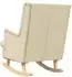 vidaXL Schaukelstuhl Stoff, creme (62x80x85cm)