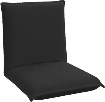 vidaXL Verstellbarer Bodenstuhl, Schafstoff, schwarz (42028116)
