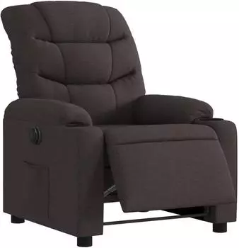 vidaXL Relaxsessel elektrisch, Stoff, dunkelbraun (3206632)