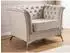 S-Style Möbel Chesterfield-Sessel Whitby Samt, beige, goldene Füße