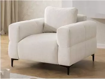 S-Style M&ouml;bel Cardea Sessel Bubble-Optik Strukturstoff, creme (800001347644)