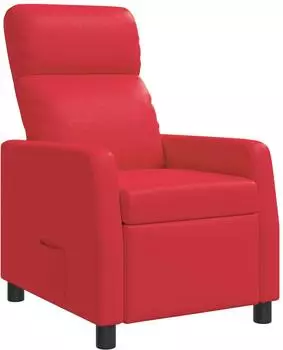 vidaXL Liegesessel rot, Kunstleder