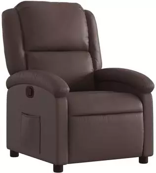 vidaXL Relaxsessel mit Liegefunktion, braun, Kunstleder (371777)