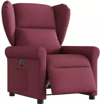 vidaXL Relaxsessel elektrisch, Stoff, weinrot (3303357)