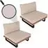 MCW Lounge-Sessel H54 2er-Set, Akazie/Alu, hellbraun, Polster beige (MCW-H54)