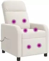 Massage Relaxsessel Creme Boucl&eacute; Vidaxl