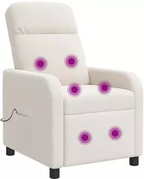 vidaXL Massage-Relaxsessel Boucl&eacute;, creme