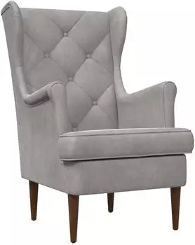 vidaXL Sessel hellgrau, Samt (42029907)