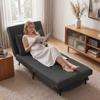 HomCom Schlafsessel 3-in-1 klappbar, verstellbare Rückenlehne (83B-836V03CG)