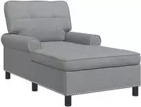 vidaXL Lounge-Liege Hellgrau Stoff 91 x 157 x 91 cm