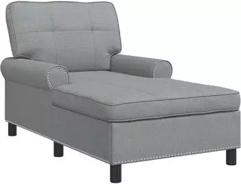 vidaXL Lounge-Liege hellgrau, Stoff, 91x157x91cm (42022930)