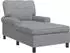 vidaXL Lounge-Liege hellgrau, Stoff, 91x157x91cm (42022930)