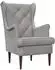 vidaXL Sessel mit Fußhocker, 2-tlg., hellgrau, Samt (3418847)