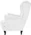 Beautysofa Falco Chesterfield-Ohrensessel, beige, Wenge-Holzbeine (Raven 21)