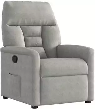 vidaXL Relaxsessel Mikrofaserstoff hellgrau (4015564)