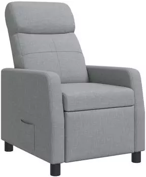 vidaXL Liegesessel hellgrau, Stoff (42035045)
