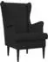 vidaXL Sessel mit Fußhocker, 2-tlg., schwarz, Stoff (3418833)