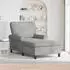 vidaXL Lounge-Liege mit Kissen, Samt, hellgrau, 91x157x91cm (42022922)