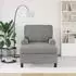 vidaXL Lounge-Liege mit Kissen, Samt, hellgrau, 91x157x91cm (42022922)