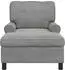 vidaXL Lounge-Liege mit Kissen, Samt, hellgrau, 91x157x91cm (42022922)