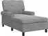 vidaXL Lounge-Liege mit Kissen, Samt, hellgrau, 91x157x91cm (42022922)