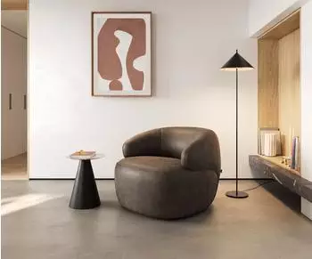 DeLife Nova Loungesessel Mikrofaser taupe vintage (39923)