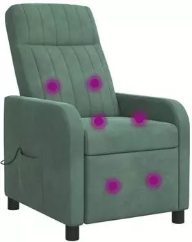 vidaXL Massage-Relaxsessel meergr&uuml;n, Samt