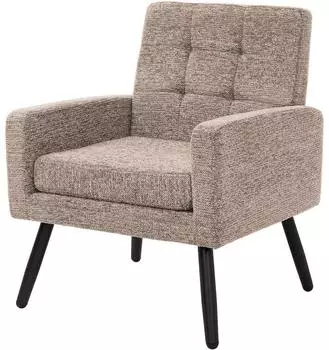 ML-Design Polstersessel mit Armlehnen, braun, Stahlgestell, 66,5x80x63,5cm