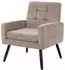 ML-Design Polstersessel mit Armlehnen, braun, Stahlgestell, 66,5x80x63,5cm