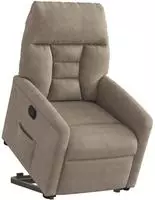 vidaXL Relaxsessel mit Aufstehhilfe Taupe Mikrofasergewebe