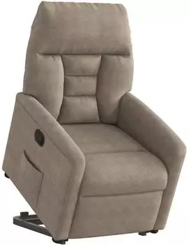 vidaXL Relaxsessel mit Aufstehhilfe, taupe, Mikrofasergewebe (3303087)