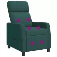 Massage Relaxsessel Dunkelgr&uuml;n Stoff Vidaxl