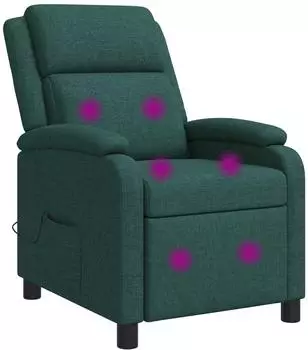 vidaXL Massage-Relaxsessel dunkelgr&uuml;n Stoff (42034874)