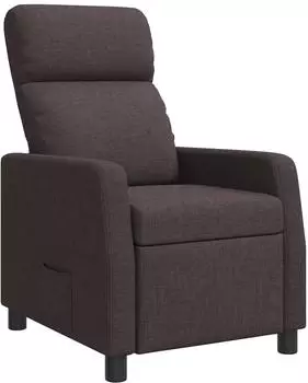 vidaXL Liegesessel dunkelbraun, Stoff (42035081)