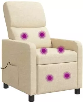 vidaXL Liegesessel Stoff, creme (42034836)