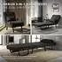 ML-Design Schlafsessel 3in1 klappbar, Chenille, schwarz