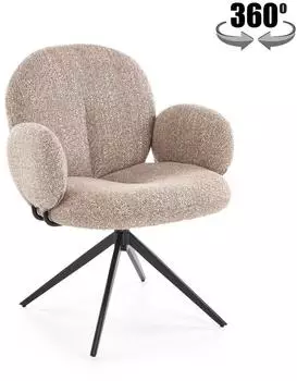 Lookway Berry Drehsessel 360&deg; gepolstert, Textil, beige (800001298579)